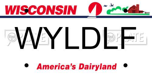 WYLDLF Wisconsin License Plate