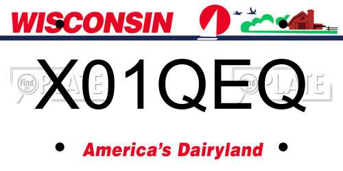 X01QEQ Wisconsin License Plate