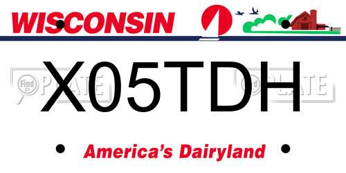 X05TDH Wisconsin License Plate