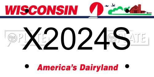 X2024S Wisconsin License Plate