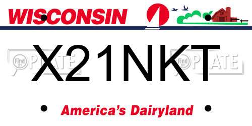 X21NKT Wisconsin License Plate