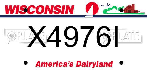 X4976I Wisconsin License Plate