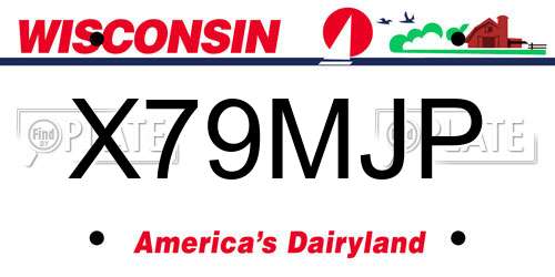 X79MJP Wisconsin License Plate