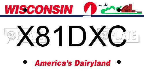 X81DXC Wisconsin License Plate