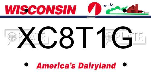 XC8T1G Wisconsin License Plate