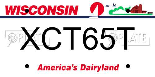 XCT65T Wisconsin License Plate