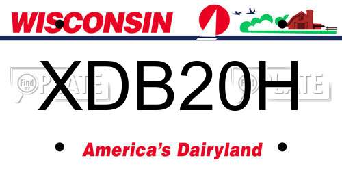 XDB20H Wisconsin License Plate