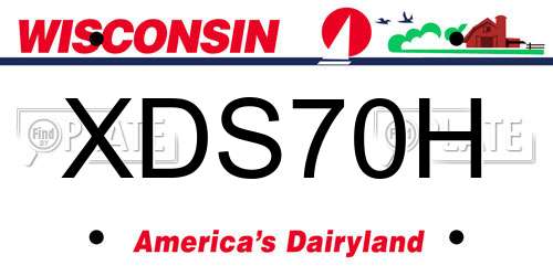 XDS70H Wisconsin License Plate