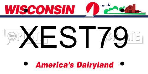 XEST79 Wisconsin License Plate