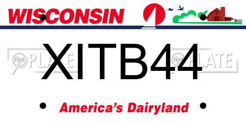 XITB44 Wisconsin License Plate