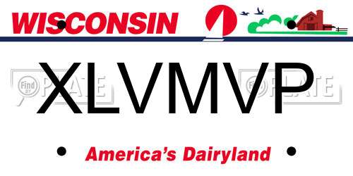 XLVMVP Wisconsin License Plate