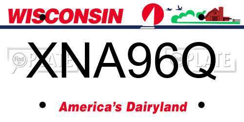 XNA96Q Wisconsin License Plate