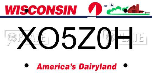 XO5Z0H Wisconsin License Plate