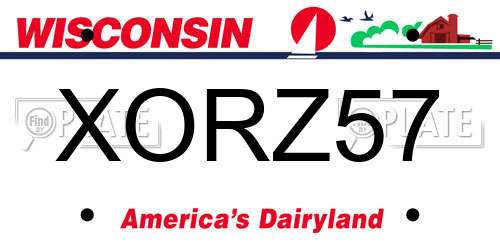 XORZ57 Wisconsin License Plate