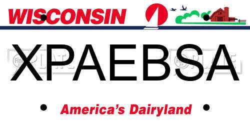XPAEBSA Wisconsin License Plate