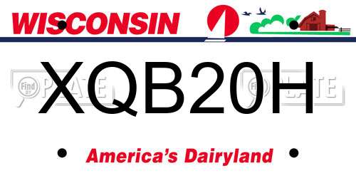 XQB20H Wisconsin License Plate