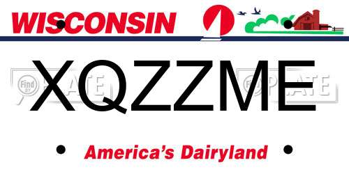 XQZZME Wisconsin License Plate