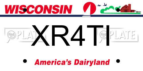 XR4TI Wisconsin License Plate