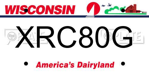 XRC80G Wisconsin License Plate
