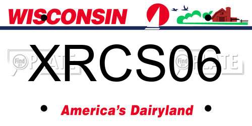 XRCS06 Wisconsin License Plate