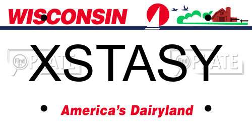 XSTASY Wisconsin License Plate