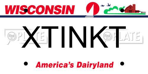 XTINKT Wisconsin License Plate