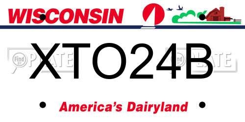 XTO24B Wisconsin License Plate
