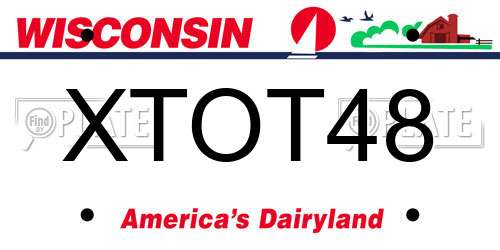 XTOT48 Wisconsin License Plate