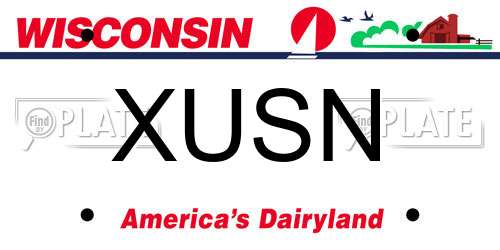 XUSN Wisconsin License Plate