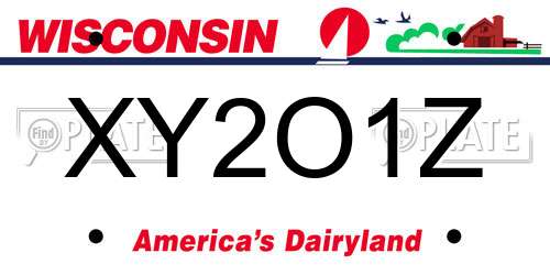 XY2O1Z Wisconsin License Plate