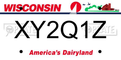 XY2Q1Z Wisconsin License Plate