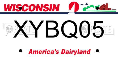 XYBQ05 Wisconsin License Plate