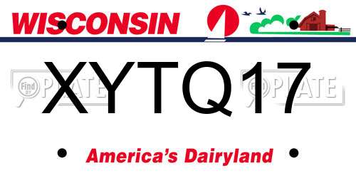 XYTQ17 Wisconsin License Plate