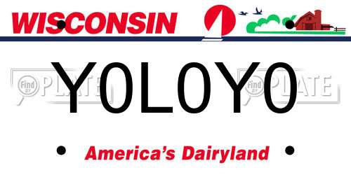 Y0L0Y0 Wisconsin License Plate