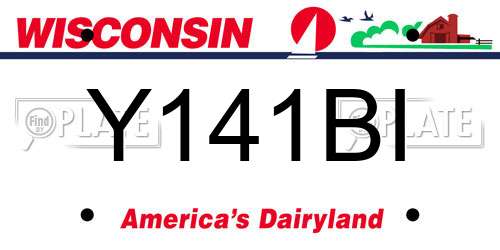 Y141BI Wisconsin License Plate
