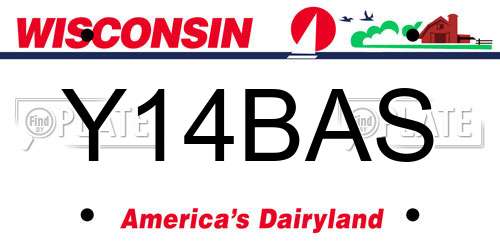 Y14BAS Wisconsin License Plate