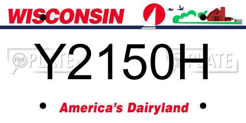 Y2150H Wisconsin License Plate