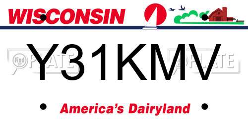 Y31KMV Wisconsin License Plate