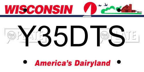 Y35DTS Wisconsin License Plate