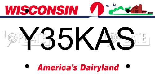 Y35KAS Wisconsin License Plate