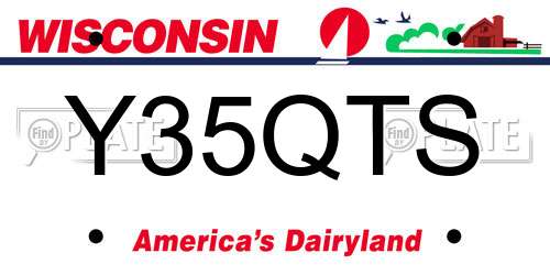 Y35QTS Wisconsin License Plate