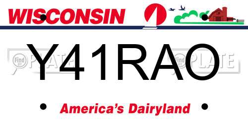 Y41RAO Wisconsin License Plate