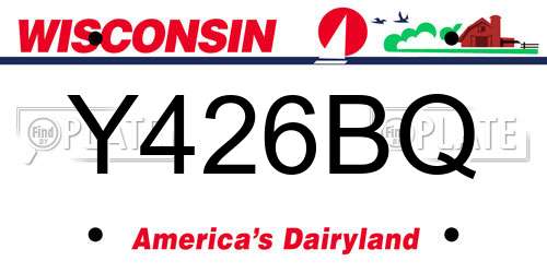 Y426BQ Wisconsin License Plate
