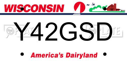 Y42GSD Wisconsin License Plate
