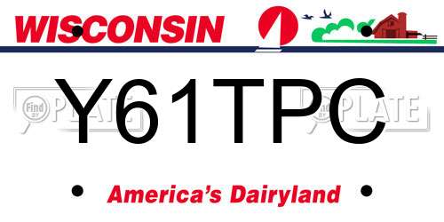 Y61TPC Wisconsin License Plate