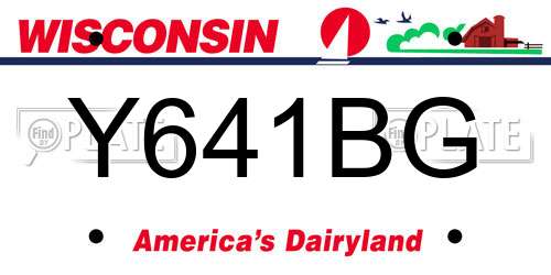 Y641BG Wisconsin License Plate
