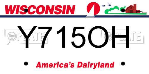 Y715OH Wisconsin License Plate
