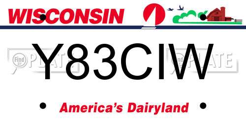 Y83CIW Wisconsin License Plate