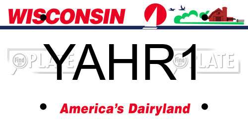YAHR1 Wisconsin License Plate