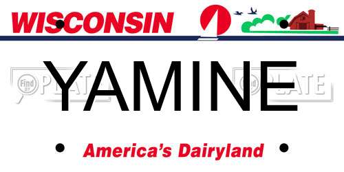 YAMINE Wisconsin License Plate